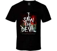 Huadian I Saw The Devil Cool Horror Movie Poster Fan T Shirt Black Super Breathable Assemble Soft Grinding Casual T-Shirt Black L