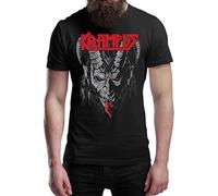 Huadian Krampus Halloween T-Shirt Adults & Kids Horror Movie & Gaming T-Shirts for Men T-Shirt Black XL