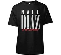 Huadian Nate Diaz I'm Not Surprised T Shirt Trendy Graphic Unisex Jórgé Masvidal Shirt Cute Fashionable for Men Women Casu T-Shirt Black XL
