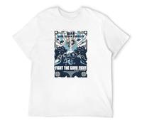 Huadian War Never Changes Fallout 3 Mens Crew Neck Short Sleeve T-Shirt T-Shirt WhiteM