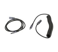 HuadZhylyx Câble USB-C vers USB-A enroulé, câble pour clavier mécanique à double gaine, bobine à ressort extensible pour clavier de jeu avec connecteur aéronautique en métal, 1,4 m non étiré