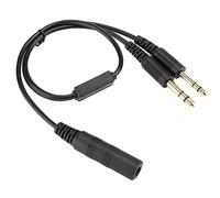 HuadZhylyx H - GA Adaptateur de casque d’aviation universel pour hélicoptères, U174/U vers prises doubles GA PJ055 et PJ068, compatible avec les casques David Clark pour avions à voilure fixe