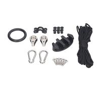 HuadZhylyx Kit de Corde d’ancrage pour Kayak avec Manchon en Acier et Anneau en Nylon, Ensemble de Ligne d’ancrage de Bateau Non élastique pour la pêche et Le Camping, Comprenant des poulies,