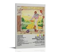 HUAEYWQBERRH Poster GOODBYE Yellow Brick Road by Elton John pour salon, chambre à coucher, art mural, décoration murale, impression de couverture 60 x 90 cm, style cadre
