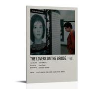 HUAEYWQBERRH Poster The Lovers on The Bridge pour salon, chambre à coucher, décoration murale, couverture imprimée, 50 x 75 cm, style cadre