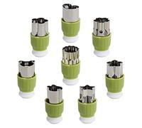 HUAFA Lot de 8 emporte-pièces en forme de légumes, fruits et biscuits, moule à gaufrage, emporte-pièce, biscuit à faire soi-même, vert