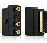 HUAG-Adaptateur Péritel vers 3X RCA in Out + Adaptateur S-Vidéo S-VHS AV Audio Vidéo