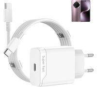 Huag-Chargeur Rapide Pour Séries Honor Magic 7 6 200 Lite/Pro/Smart, Adaptateur Secteur Avec Câble De Recharge Usb C