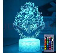 Huag-Ha-Rry Po-Tter Veilleuse 3d Illusion Led, Ha-Rry Po-Tter Lampe, Anime 3d Led Nachtlicht, Veilleuse Tridimensionnelle À Sept Couleurs, À Réglage Progressif, Cadeau Pour Vos Enfants
