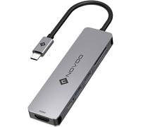 HUAG-USB C Hub Power Delivery 60W, 6-en-1 Adaptateur USB-C vers HDMI 4K, Lecteur de Carte SD & Micro SD, 2 x USB 3.1, Port de Recharge PD 2.0 pour MacBook Pro Chromebook Pixel Huawei Matebook