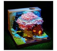 Huaguoshan Arbre Maison 3D Mémo Papier Sculpture Architecture Petit Cadeau Ornement détachable Pratique Autocollant Voyage à l'Ouest Monkey King Fleur et Fruit Mountain 3D Stéréoscopique Calenda