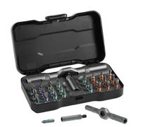 HuaHuaFL Jeu de tournevis à cliquet 24 en 1 - Embouts magnétiques de précision avec poignée amovible et étui - Mini tournevis multi-usages pour le bricolage, l'électronique, l'horloge et la réparation