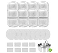 HuaHuaFL Lot de 8 filtres de fontaine à eau pour chien compatibles avec les fontaines Oneisall en acier inoxydable de 7 l/1,8 g