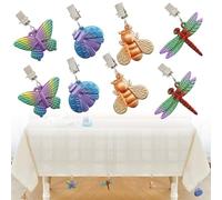 Huahuanghui Poids pour Nappes, 8 pièces Inoxydable Fleur Clip Pince, Support pour Nappes, Poids de Nappe de Table Jardin, Pinces pour nappes,Pince à Nappe Poids(Couleur)