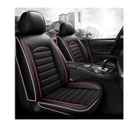 HUAIHUABA Housse de siège Voiture pour Ford Ranger Raptor 2019-2026 | Imperméables Cuir Respirant Protection Siege Cuir, 2 Seats Full Set Standard(Black+red)