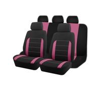 HUAIHUABA Housses de Siège Auto pour Chevrolet Aveo Spark Volt Equinox Traverse, Confortable Antidérapant Tissu Tissé Protection Housses de Siège, Accessoires Intérieur pour Voiture(Pink)