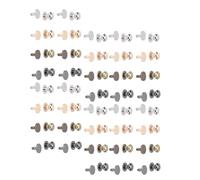 Huairdum 40 Ensembles de Rivets à Bouton à Tête Ronde en Laiton de 8 Mm, Rivets en Cuir de 4 Couleurs, Outils de Travail Artisanaux Robustes, Décoration Polyvalente pour les Réparations de