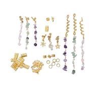 Huairdum 40 Pièces Accessoires pour Cheveux Dreadlock, Pendentif de Cheveux tressé en Alliage Léger, Bijoux de Bricolage pour Vrais et Perruques, avec Boîte de Rangement