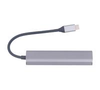 Huairdum Adaptateur Hub USB C 5 en 1, Répartiteur d'interface Multimédia 4K HD, Hub Portable avec Ports USB 3.0 et 2 Ports 2.0, Idéal pour écran d'ordinateur Portable, Smartphones et Chargement