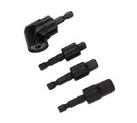 Huairdum Angle Drill Adapter Set, Compatible with Electric Drills and | Angle de 105 degrés, rotation de 360 degrés, acier au vanadium, adaptateur à tige hexagonale avec 3 embouts