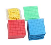 Huairdum Blocs de Base Dix, Cubes de Comptage de Manipulations Mathématiques, Blocs de Valeur de Position pour Enfants, Apprentissage des Mathématiques, Outils Pédagogiques Pratiques avec Base en