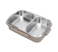 Huairdum Boîte à Déjeuner, 1,2 L, Chauffage par Injection d'eau, en Acier Inoxydable, 2 Compartiments, Passe au Lave-vaisselle, Portable avec Design Détachable, Idéale pour les étudiants et les