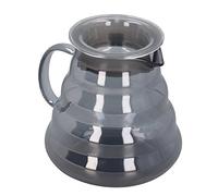Huairdum Cafetière en Verre à Haute Teneur en Borosilicate, Cafetière à Main Galvanisée Grise, Antidéflagrante Thermique Durable, pour Cadeau de Bureau, Magasin à Domicile (700ML)