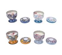 Huairdum Coffret Cadeau de Bougies Parfumées, Paquet de 4 Bougies à Fleurs Sèches dans des Boîtes de Conserve Décoratives, Aromathérapie à Combustion Longue pour Parfum de Maison (Un ensemble)