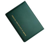 Huairdum Couverture de Certificat de Naissance, Protecteur en Cuir PU, Support avec Pochette de Protection, Idéal pour le Certificat de Naissance de bébé, le Livre de Vaccins et les Récompenses de