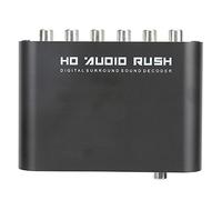 Huairdum Décodeur DTS AC 3, Convertisseur Numérique Optique Coaxial vers Analogique, Processeur Multicanal avec Commutateurs à une Touche, Idéal pour Home Cinéma, PC, Lecteurs et DVD (Hôte + USB +