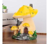 Huairdum Décoration de Maison en Forme de Champignon, Sculpture d'art de Jardin de Balcon Jaune, Sculpture Artisanale Traditionnelle Faite à la Main avec Un Design Vif, Idéale pour l'intérieur,