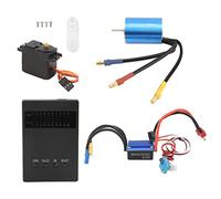Huairdum Ensemble combiné RC sans Balais, Moteur 3300KV, ESC 25A, Servo 2.2KG avec Carte de Programmation, Idéal pour les Voitures RC 1/16 et 1/18