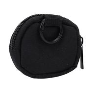 Huairdum Étui pour Aide Auditive, Pochette de Rangement de Protection avec Doublure Antistatique et Porte-clés Amovible, Housse de Voyage Portable pour Amplificateurs Auditifs, Noir