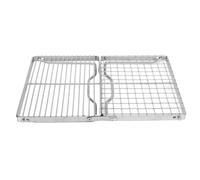 Huairdum Grille de Feu de Camp Pliante, Grille en Acier Robuste à Hauteur Réglable, de Cuisson en Acier Inoxydable épaissie, Pliable de Camping pour Barbecue de Pique-nique en Plein Air
