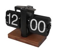Huairdum Horloge Pliante Numérique, Base Lisse, Heure Réglable Automatiquement, Horloge de Bureau Pliante pour Le Bureau (Black)