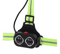 Huairdum Lampe de Poitrine Rechargeable, Lumière LED Lumineuse à Bande Réglable, Lampe de Chargement USB avec Haute luminosité de 350 LM et Voyant d'avertissement Rouge, Idéale pour Le Cyclisme, la