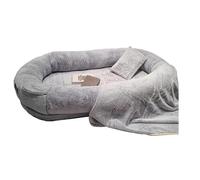 Huairdum Lit Géant pour Chien et Chat, canapé Paresseux, Meubles (135 cm | Fourrure de Lapin, Coton PP Creux, Fond Antidérapant Imperméable, Amovible, avec Poche, pour Grands Animaux de Compagnie