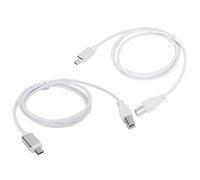 Huairdum Lot de 2 Câbles de Connexion pour Piano électrique V8, Micro USB vers Type B, Fil de Cuivre étamé avec Connexion Stable, Idéal pour Clavier MIDI, Piano électrique, Orgue électronique, DAC
