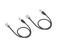 Huairdum Lot de 2 Câbles de Passage HiFi XLR, Câble de Montage sur Panneau XLR Robuste de 0,6 M pour Microphones, éclairage de Scène, Panneaux de Brassage, avec Connexion Stable pour les (SILVER)