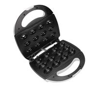 Huairdum Machine à Biscuits en Noyer, 12 Trous, Machine à Gâteau électrique Antiadhésive Double Face en Noyer avec Poignée Ergonomique et Base Antidérapante, pour une Cuisson Rapide et un Nettoyage