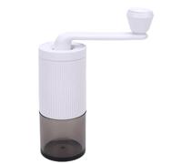 Huairdum Mini Moulin à café Manuel, Moulin à Grains de café Portable à Réglages Réglables, Compartiments à Grains et à Marc Intégrés avec Manivelle, Idéal pour les Voyages, le Camping et l' (WHITE)