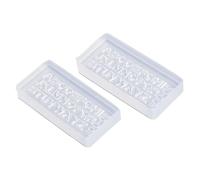 Huairdum Moule en Silicone pour Lettres Alphabet 3D pour Art des Ongles, | Moule à sculpter 26 lettres A à Z, en Silicone souple réutilisable, antiadhésif, breloques transparentes pour ongles et