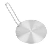 Huairdum Plaque de Diffusion de Chaleur en Acier Inoxydable, Plaque de Cuisson à Induction de 17,5 Cm pour Cuisinière à Gaz et Cuisinière électrique, avec Poignée Anti-brûlure Sûre, Idéale pour