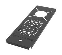 Huairdum Plaque de Table Portable, Planche de Table de Camping en Acier Inoxydable, de Poêle à Bois de Pin avec Fente d'extension et Loquet de 0,5 unité, Idéale pour les Pompes à Eau et les Poêles