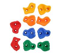 Huairdum Prises d'escalade, Ensemble de Roches d'escalade en Plastique coloré, Poignées 'Escalade à Surface Texturée pour Aire de Jeux pour Enfants, 10 Pièces