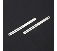 Huairdum Protecteur de Frette de Touche pour la Réparation d'instruments, 2 Pièces |Outil de Protection et de Mesure du Manche, en Acier Inoxydable pour Banjo, Mandoline, Basse, 210 Mm X 20 Mm