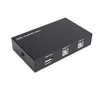 Huairdum Sélecteur USB pour 2 Ordinateurs, 2 Ports | Partage manuel de périphériques, USB 2.0, sélecteur de périphériques pour imprimante, scanner, caméra, clavier