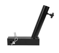 Huairdum Support de Mât de Drapeau d'attelage, Support de Mât de Drapeau coudé Universel Robuste pour Camions, SUV et Camping-cars avec Récepteur d'attelage de 2 Pouces, Alliage Métallique Noir