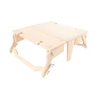 Huairdum Table de Panier de Pique-Nique Pliante en Bois, Table de Camping Vintage Pliable Portable 2 en 1, Plateau de Nourriture avec Support de Verre à Vin, Idéal pour Le Fromage, Les Fruits, Les