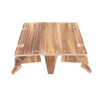 Huairdum Table de Panier de Pique-Nique Pliante en Bois, Table de Camping Vintage Pliable Portable 2 en 1, Plateau de Nourriture avec Support de Verre à Vin, Idéal pour Le Fromage, Les Fruits, Les
